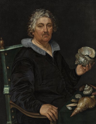 Portræt af Haarlem Shell Collector Jan Govertsen van der Aer af Hendrik Goltzius